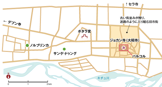 ラサ市内地図
