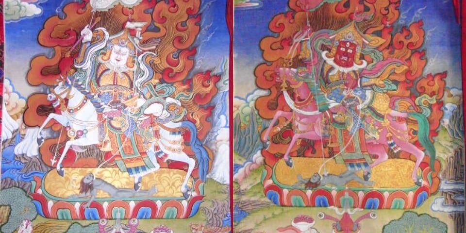 ロンツェン・カルポ（左）とロンツェン・マルポ（右）