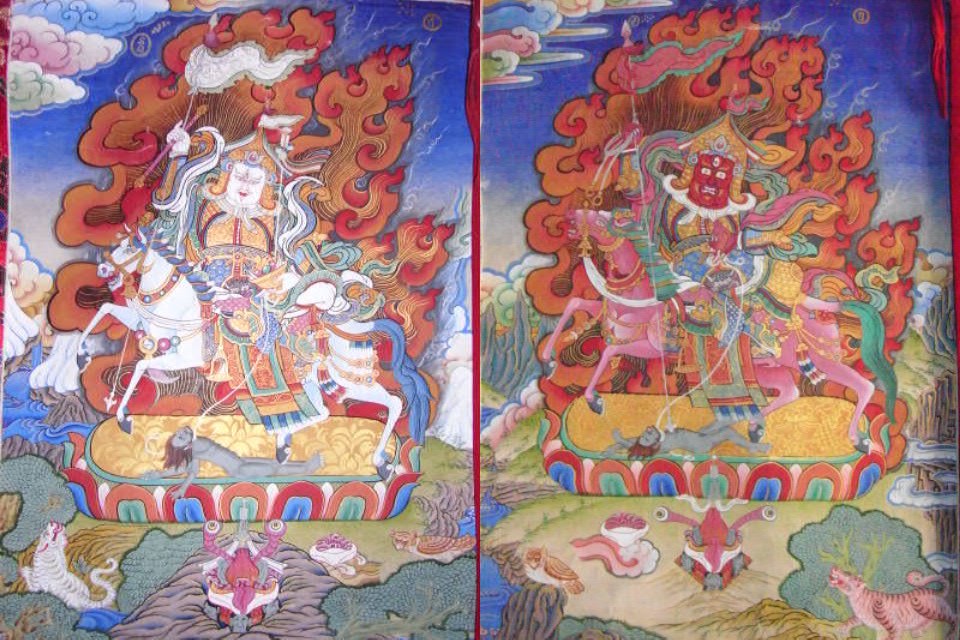 ロンツェン・カルポ（左）とロンツェン・マルポ（右）