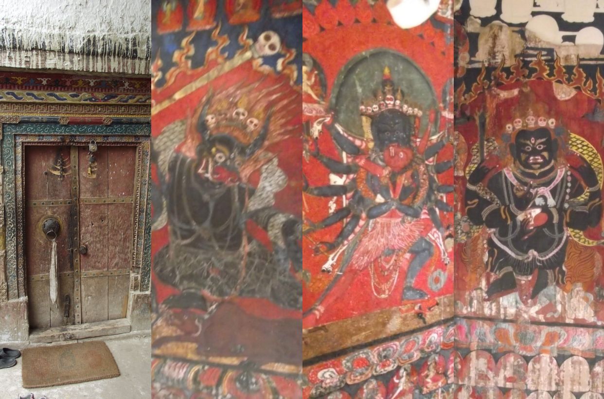 チャムチュンラカンの壁画とドアフレーム