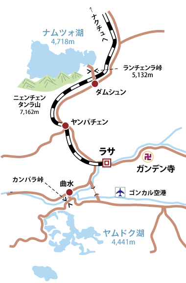 ラサ郊外地図 ラサ郊外地図