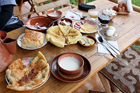こちらは朝食のメニュー こちらは朝食のメニュー