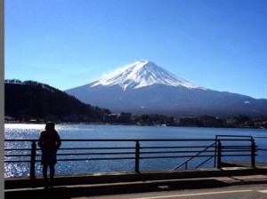 富士山と河口湖と私