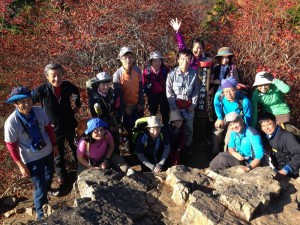 紅葉の両神山山頂