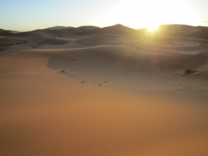 10月のサハラ砂漠 メルズーガにて