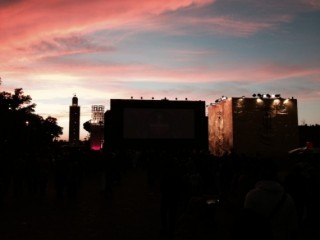 映画祭会場の夕日がきれいでした。