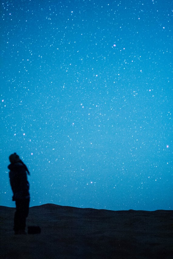 サハラ砂漠では地平線からの星空が楽しめた