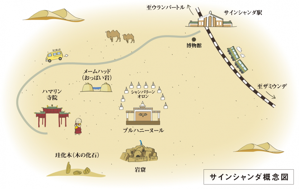 サインシャンダ・エリア地図