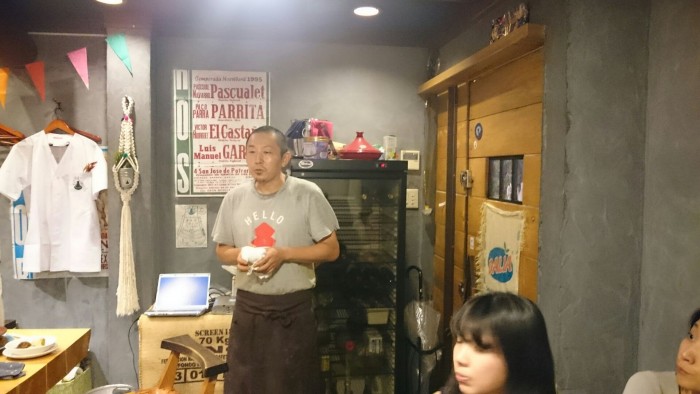 マスターから料理の説明 マスターから料理の説明