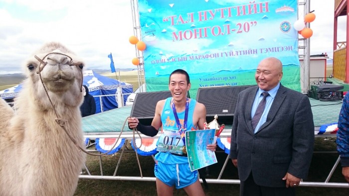 最長種目の100km。タイムは9時間57分だったそうです！