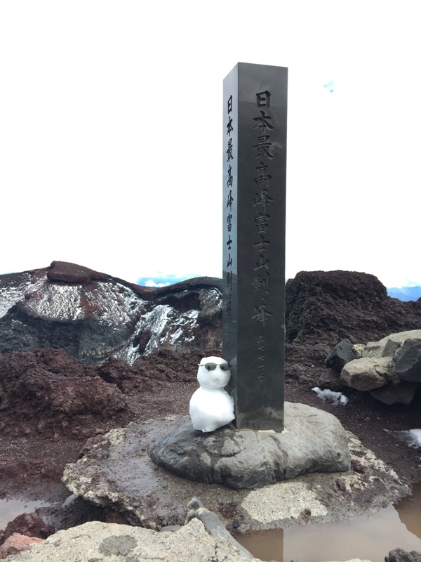 日本最高所の雪だるま