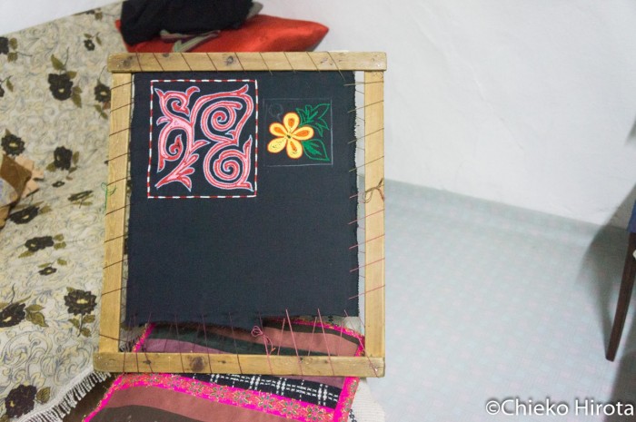 筆者のはじめての刺繍作品 筆者のはじめての刺繍作品