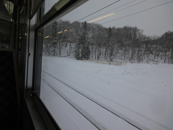 雪景色　妙高高原駅の近くにて撮影