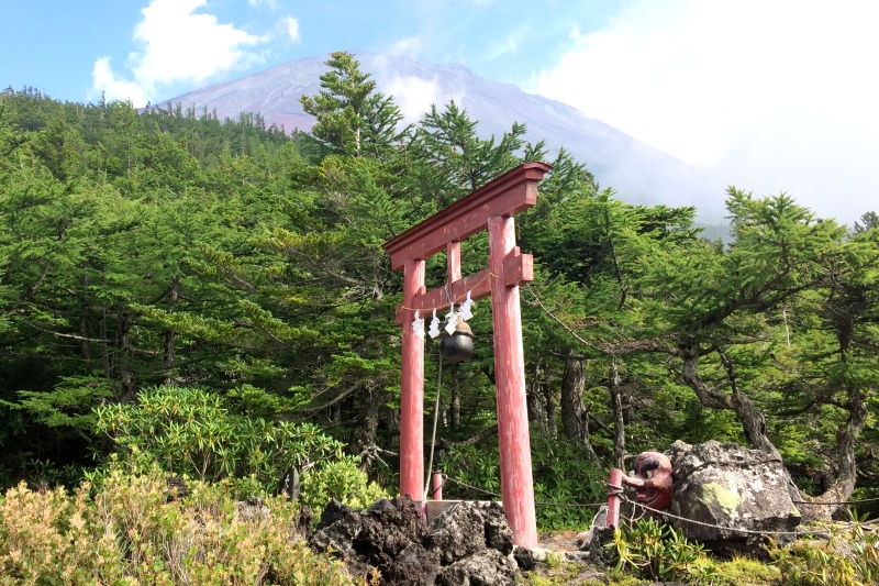 天狗岩と富士山 天狗岩と富士山