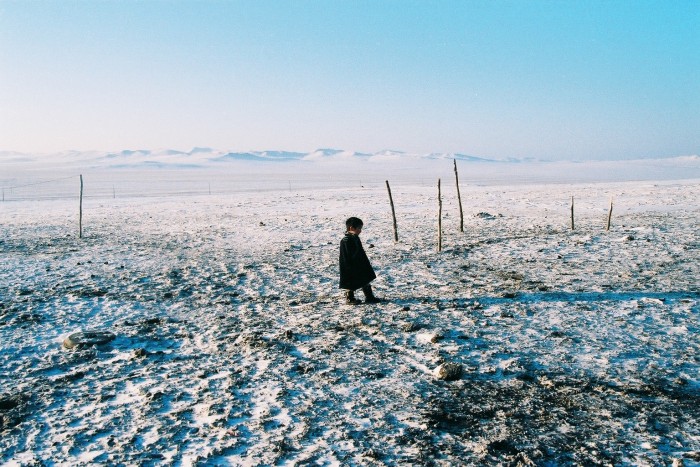 冬のモンゴルも空が綺麗です。