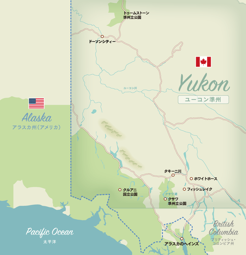 カナダ ユーコン準州の地図
