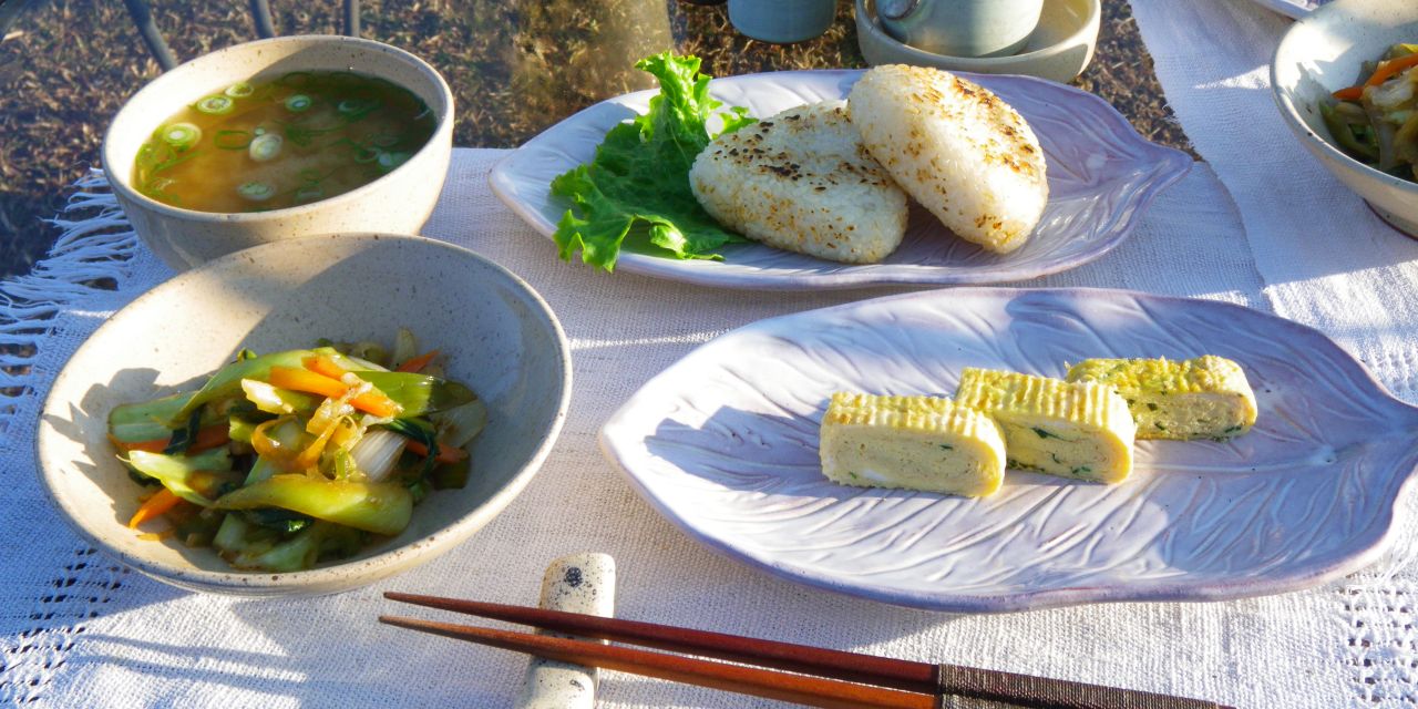 地元の野菜を使った「はなのいえ」の朝食