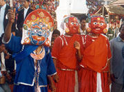 インドラ祭り　仮面舞踏