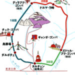 カイラス巡礼地図
