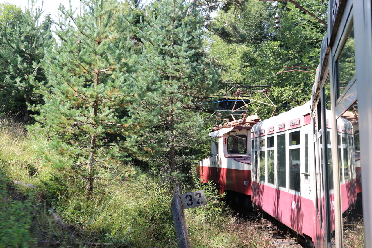 バクリアニと麓の町を結ぶ狭軌鉄道