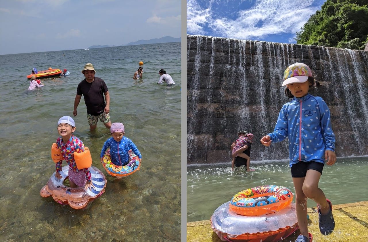 琵琶湖湖と近くの川で水遊びを満喫！