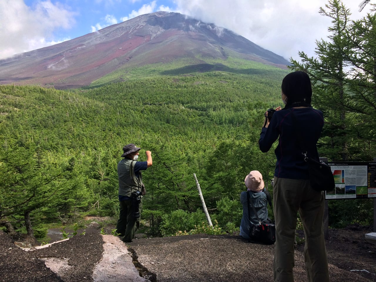 富士山頂を望む