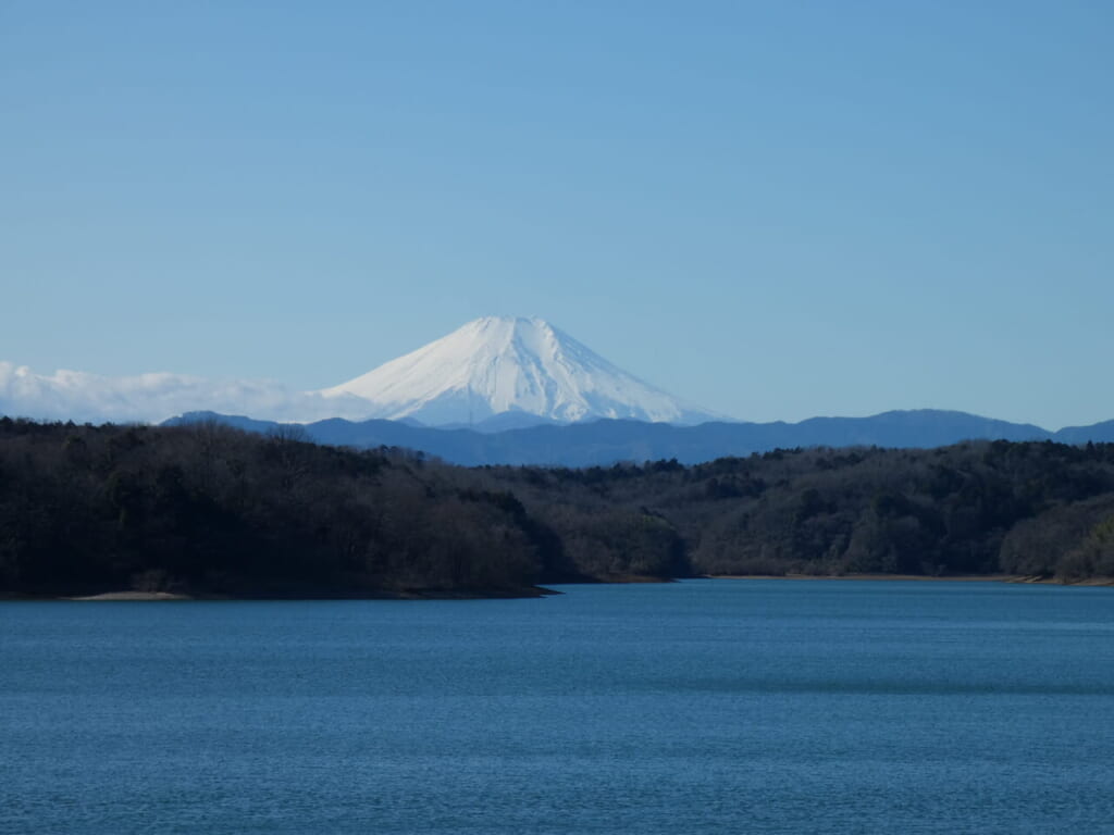 狭山湖からの富士山