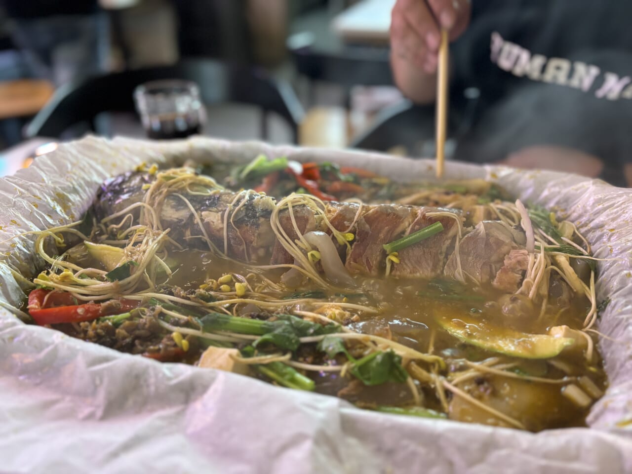 川魚を使った紙包魚（ジーバオユー）