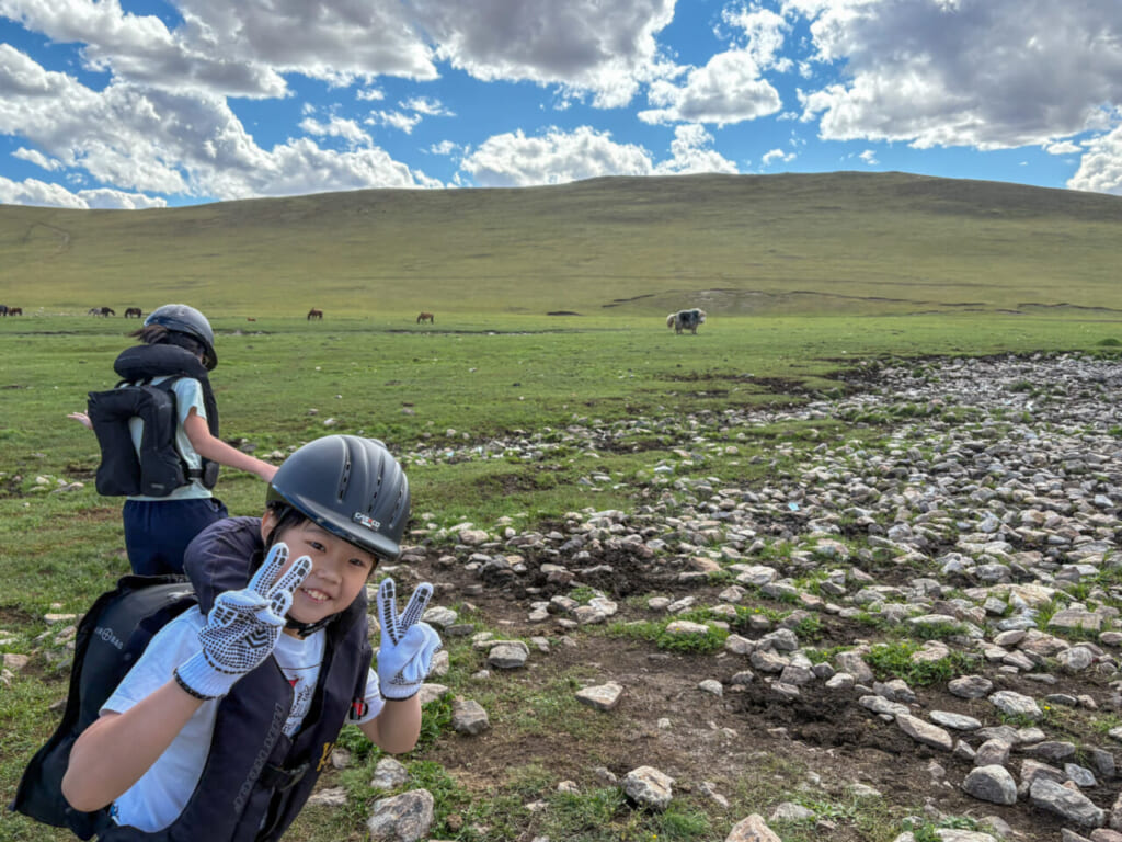 遠くにヤクを発見！