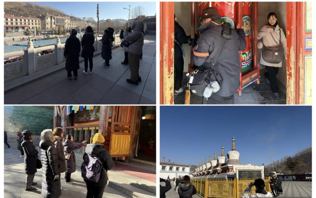 日が当たると暖かく、影の場所は寒い