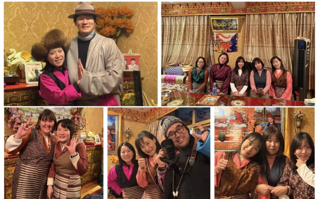 民族衣装を着て、記念撮影