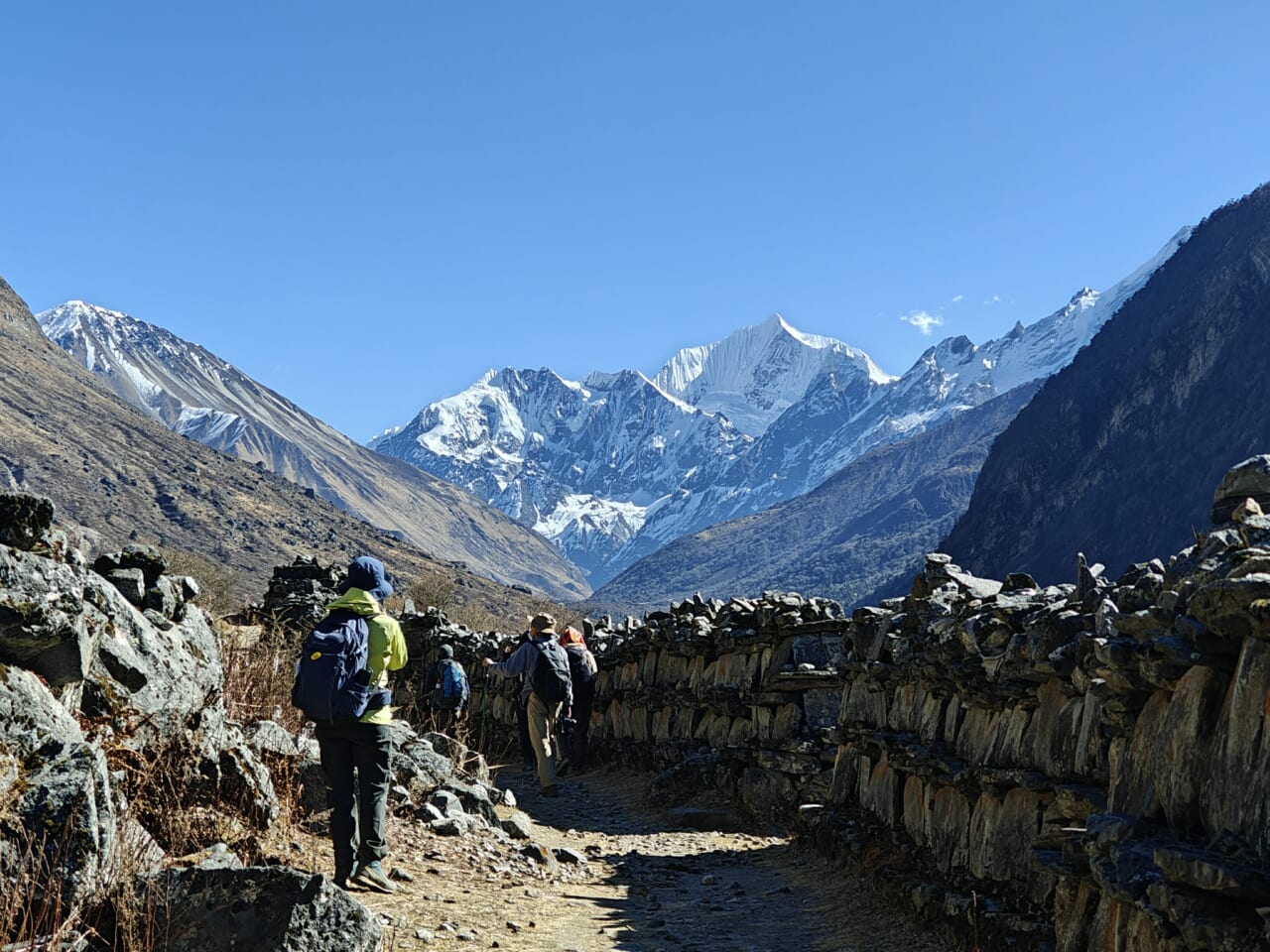 雪ひだが美しいガンチェンポ(6387m)