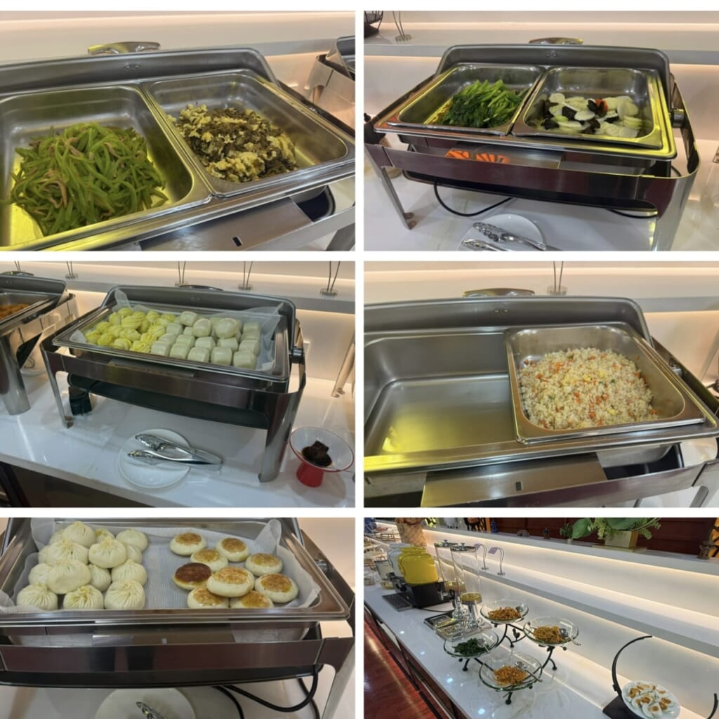 2日目朝食：野菜料理が多くありました