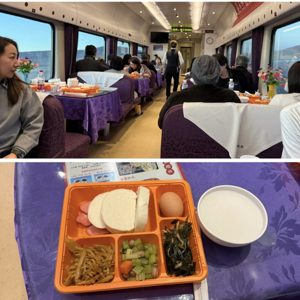 3日目朝食：景色を見ながらの食事