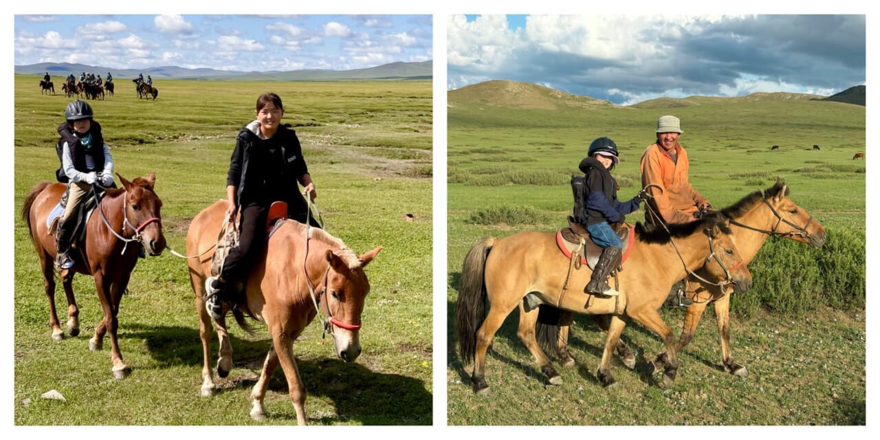 エアジャケットで安心乗馬